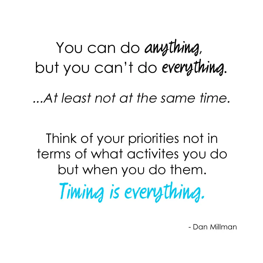 You can do anything, but not everything.