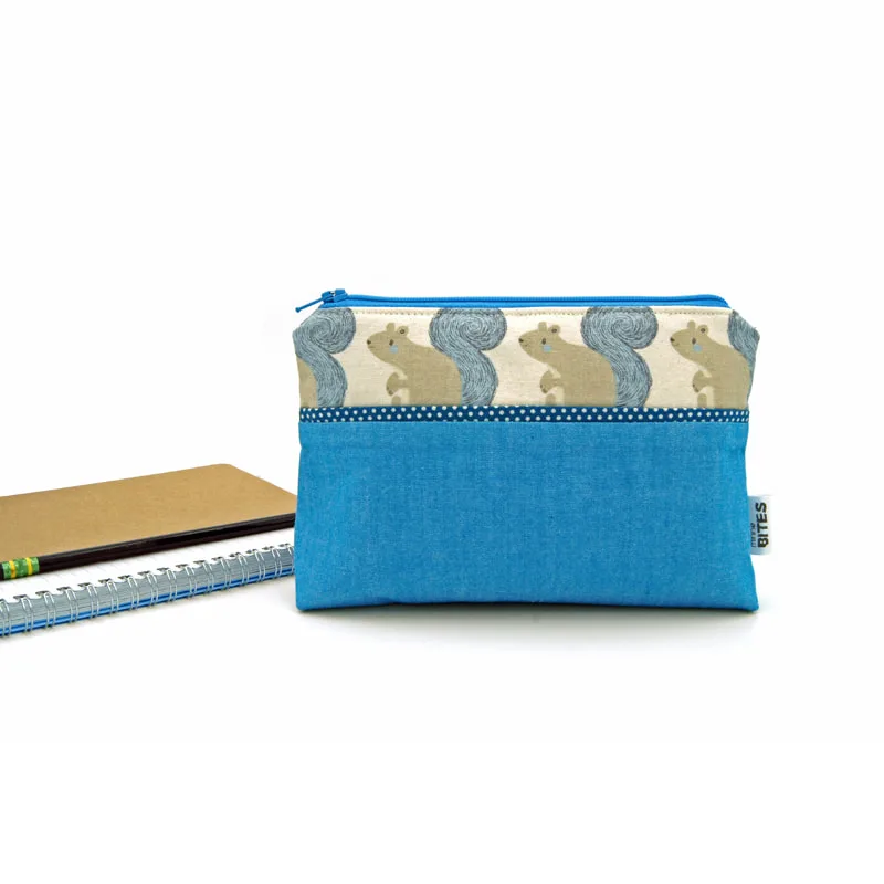 MinneBites handmade bags with bite Mary Pow Minneapolis shark animal bags purses pencil cases squirrels zipper pouch cute kids bags