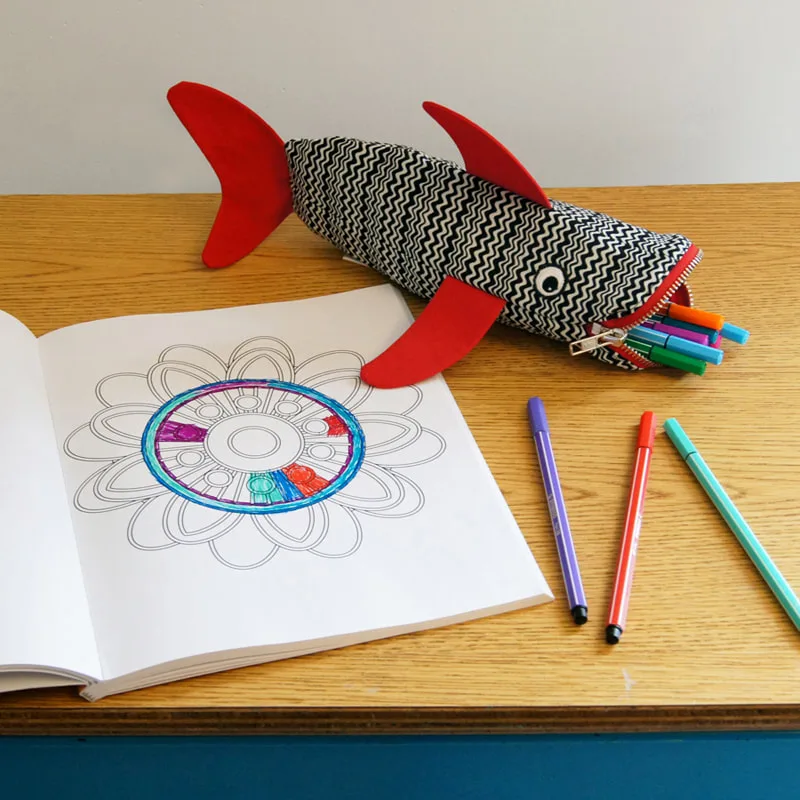 MinneBites handmade bags with bite Mary Pow Minneapolis shark animal bags purses pencil cases bugs fish cute kids bags