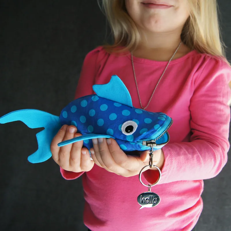 MinneBites handmade bags with bite Mary Pow Minneapolis shark animal bags purses pencil cases bugs fish cute kids bags